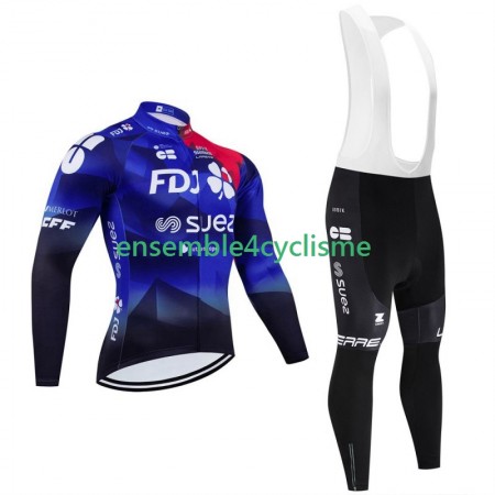 Tenue Maillot M/L + Collant à Bretelles Hiver Thermal Fleece Fdj Suez 2024 Tenue Maillot M/L + Collant à Bretelles Hiver Thermal Fleece Fdj Suez 2024